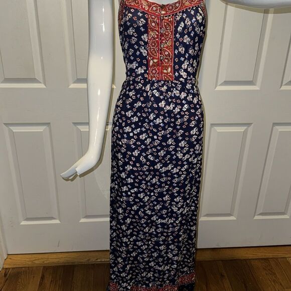 UMGEE floral red white and blue  Lennon mixed border  Maxi dress - Picture 5 of 13